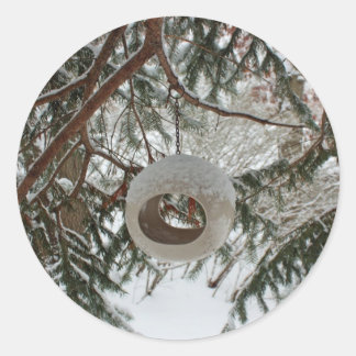 Winter Bird Feeder Sticker