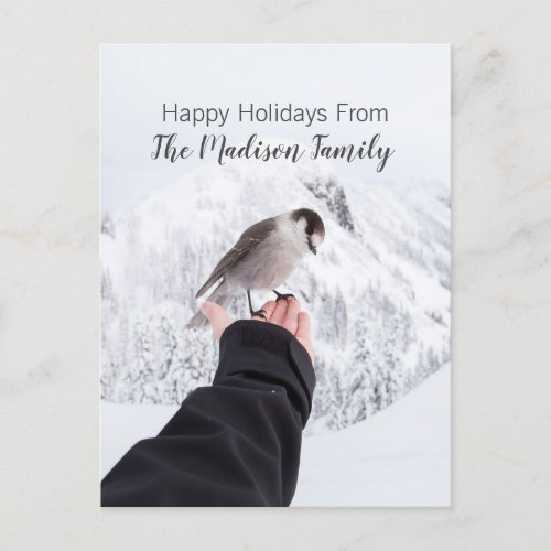 Winter Bird In The Snow Christmas Card