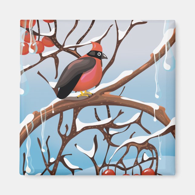 winter bird magnet (Front)