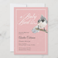 Winter Bird Snow Baby Shower Invitation