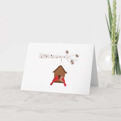 Winter Birdhouse Card