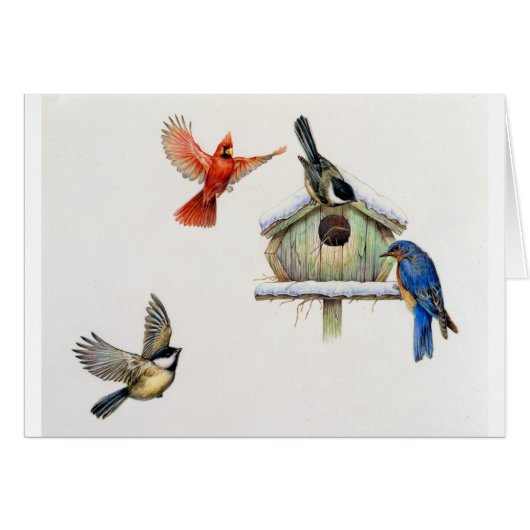 Winter Birdhouse Cards (Front Horizontal)