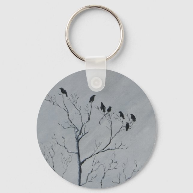 Winter Birds Keychain (Front)