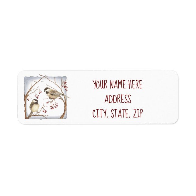 Winter Birds Label (Front)
