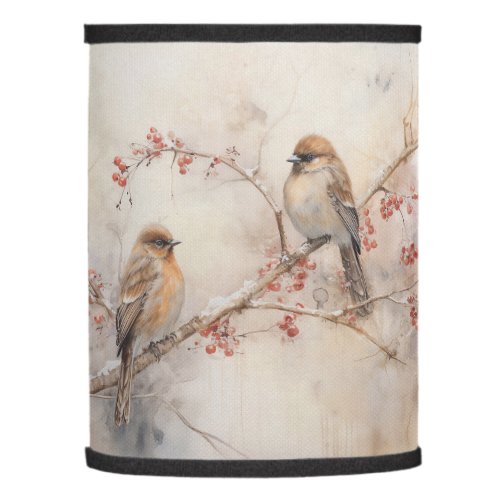 Winter Birds Lamp Shade