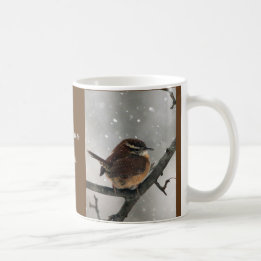 Winter Birds Mug: Carolina Wren Coffee Mug