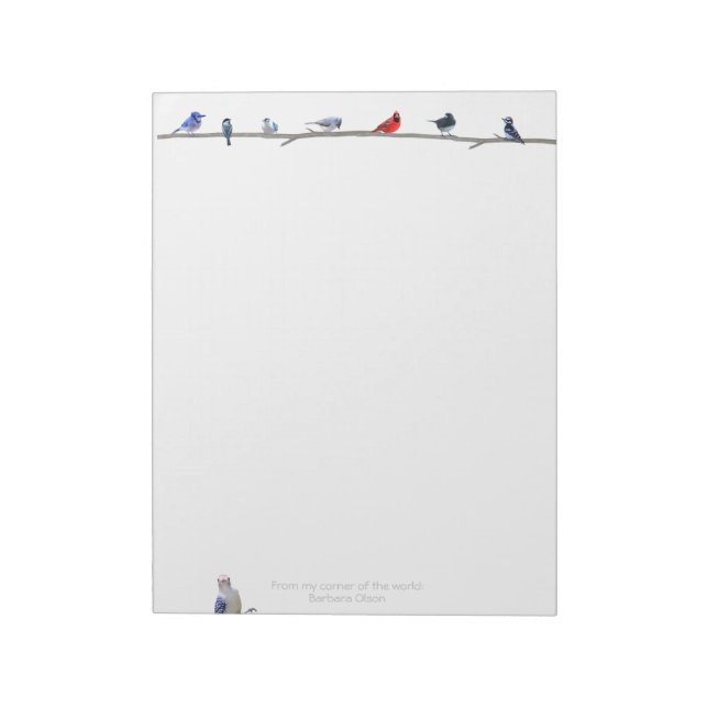 Winter Birds: notepad paper (Rotated)