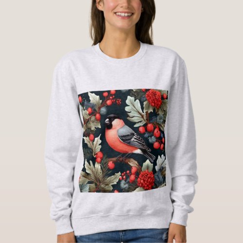 Winter Birds Pattern Sweatshirt