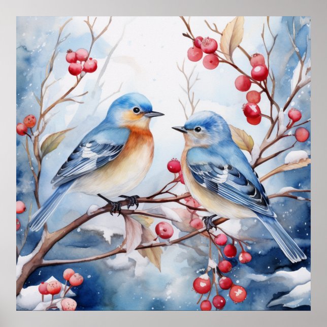 Winter Birds Poster (Front)