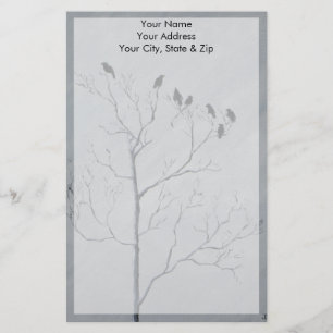 Winter Birds Stationery