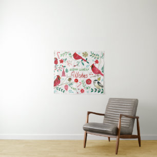 Winter Birds - Warm Wishes Tapestry