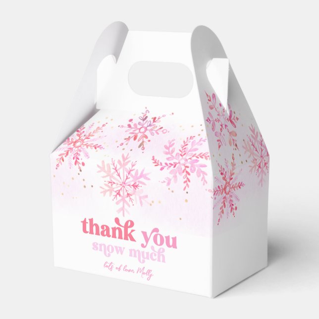 Winter Birthday Favor Boxes (Front Side)