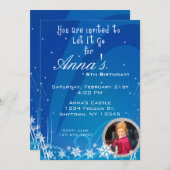 Winter Birthday Invitation with Picture (Front/Back)