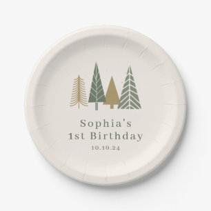 Winter Birthday Paper Plates