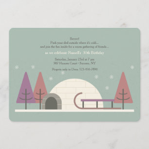 Winter Birthday Party Invitation