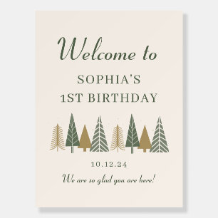 Winter Birthday Party Welcome Sign