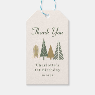 Winter Birthday Thank You Gift Tags