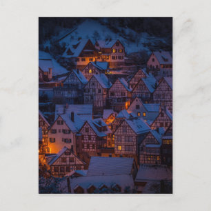 Winter Black Forest House Village Architecture Postcard