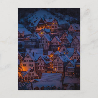 Winter Black Forest House Village Architecture Postcard