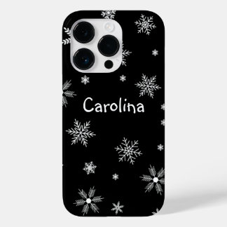 winter black white pattern name  Case-Mate iPhone 14 pro case