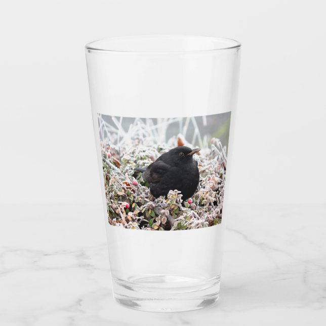 Winter Blackbird Glass (Front)