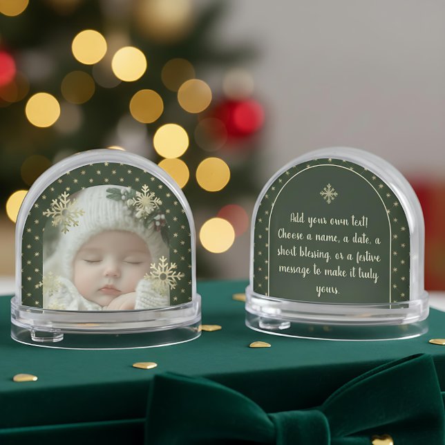 Winter Blessing Custom Baby Keepsake Snow Globe (Creator Uploaded)