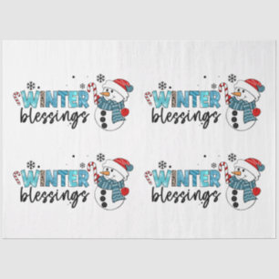 Winter Blessings Customize Tissue Paper