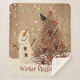 Winter Blessings Sherpa Blanket