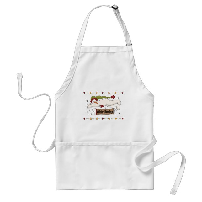 Winter Blessings Tshirts and Gifts Adult Apron (Front)