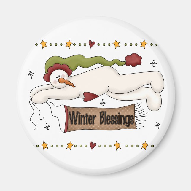 Winter Blessings Tshirts and Gifts Magnet (Front)