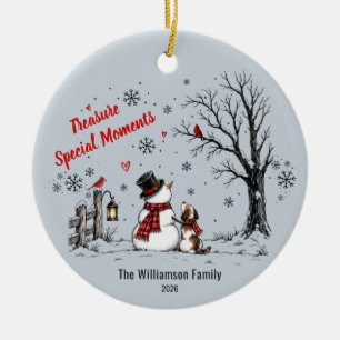 Winter Bliss Treasure the Moments Ceramic Ornament