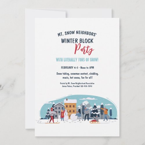 Winter Block Party Invitation