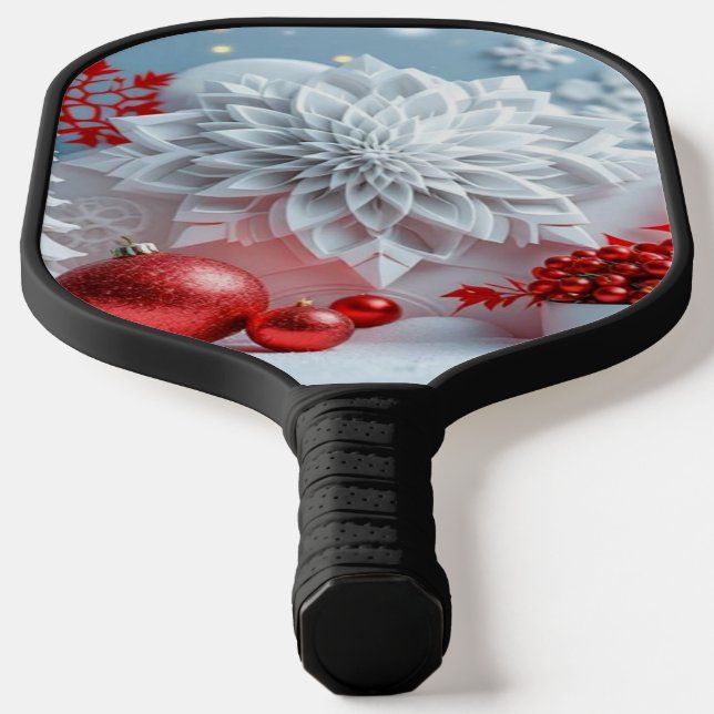 Winter Blossom Composition Pickleball Paddle (Laydown)