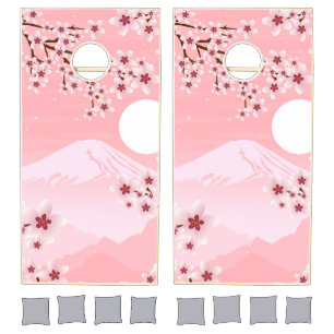 Winter Blossom Cornhole Set