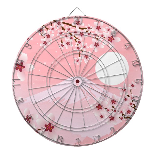Winter Blossom Dart Board (Front)