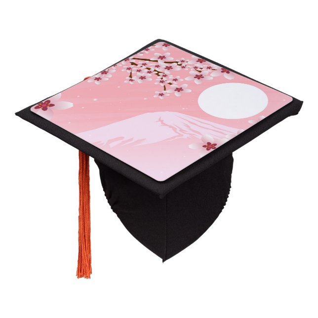 Winter Blossom  Graduation Cap Topper (Angled)