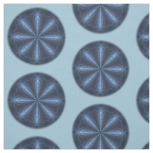 Winter Blossom Kaleidoscope Mandala Fabric