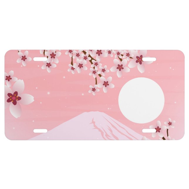 Winter Blossom License Plate (Front)