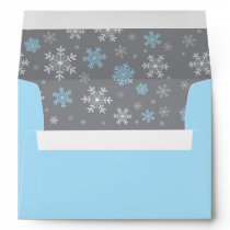 Winter Blue and Gray Snowflake Pattern Envelope Winter Blue and Gray Snowflake Pattern Envelope