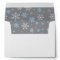 Winter Blue and Gray Snowflake Pattern Envelope