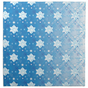 Winter blue and white Snowflakes pattern Napkin