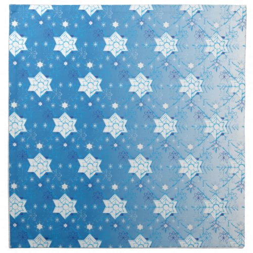 Winter blue and white Snowflakes pattern Napkin
