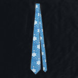 Winter blue and white Snowflakes pattern Tie<br><div class="desc">Modern snowflake pattern in light blue and white. Need more? Check out other holiday designs at my store! Cheers! :)</div>