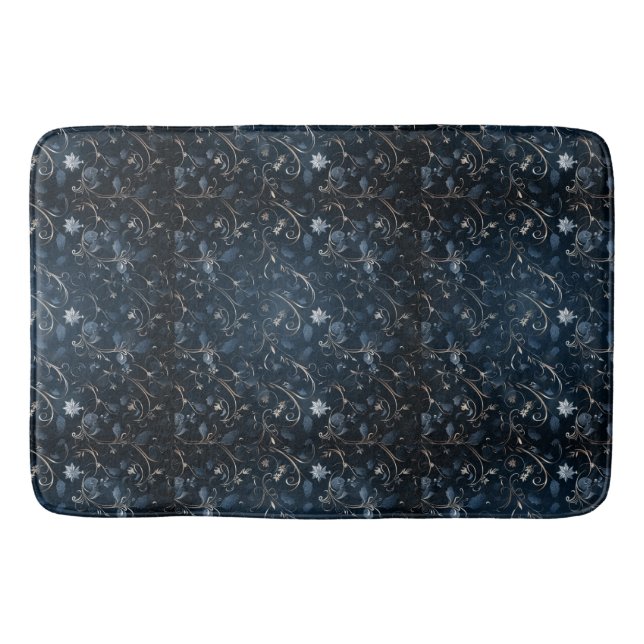 Winter Blue Bath Mat (Front)