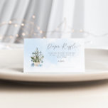 Winter blue Christmas tree diaper raffle ticket Enclosure Card<br><div class="desc">Winter blue Christmas tree diaper raffle ticket Enclosure Card. Baby it's cold outside baby shower Enclosure card.
Matching items available.</div>