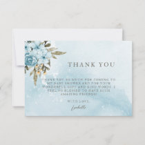 Winter Blue Floral Thank You