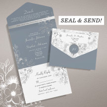 Winter Blue Floral Wedding