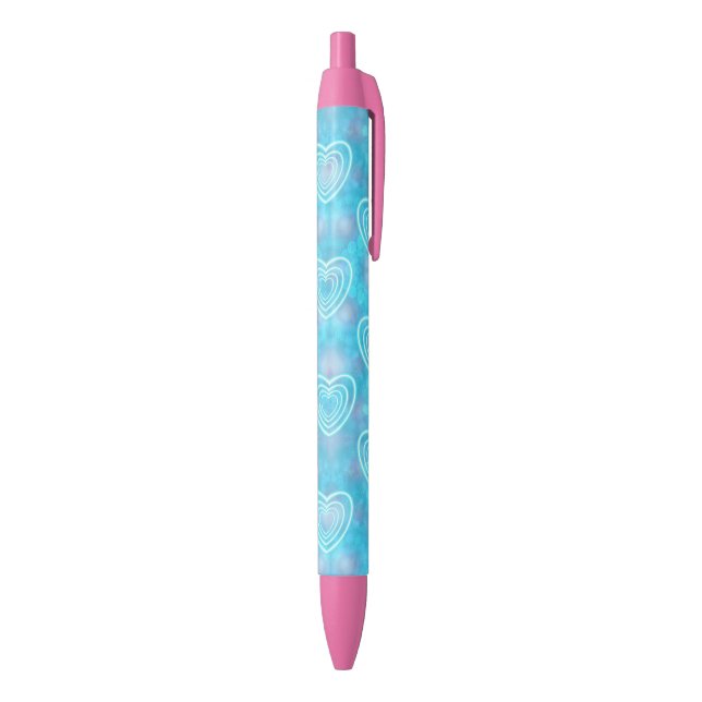 Winter Blue Hearts Pen (Bottom (Vertical))