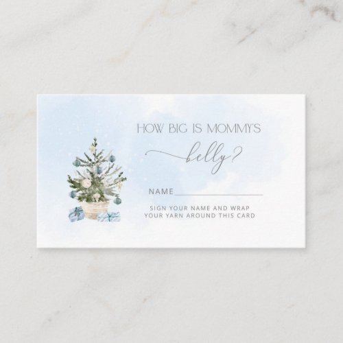 Winter blue how big is mommys belly enclosure card