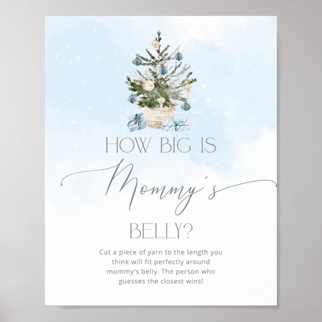Winter blue how big is mommy's belly game poster (Front)